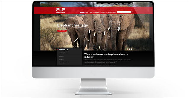 珠海大象磨料磨具有限公司网站设计展示图