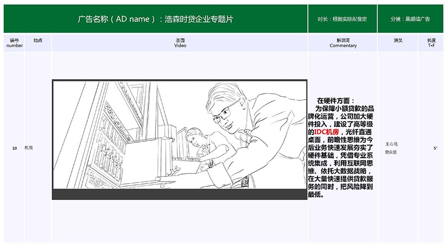 黑眼睛广告为浩森时贷手绘分镜头脚本_08