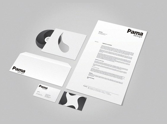 黑眼睛广告为Pama设计的VI应用部分－办公事务系统形象展示