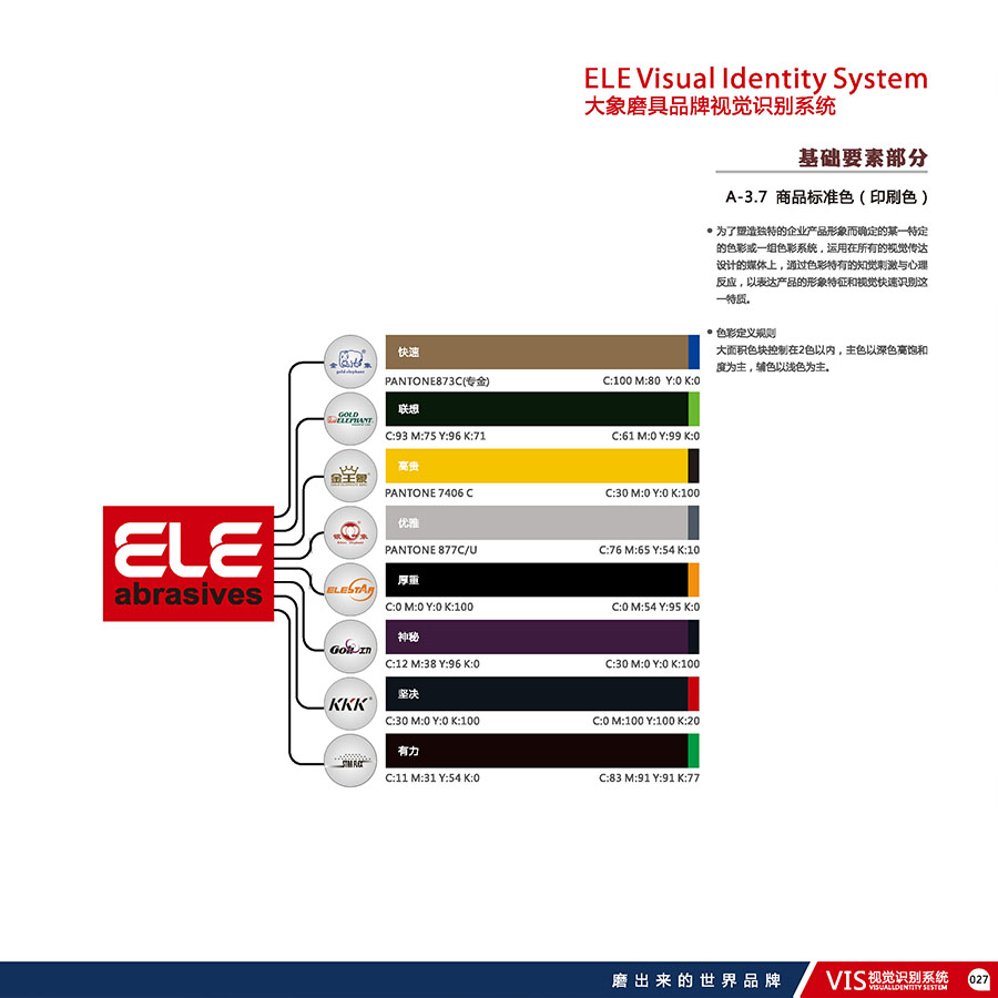 黑眼睛广告为珠海大象磨料磨具有限公司设计的VIS-商品标准色