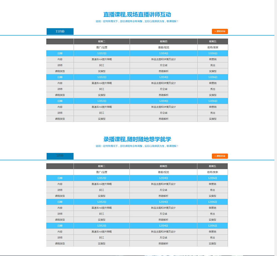 黑眼睛廣告為淘寶大學(xué)培訓(xùn)官網(wǎng)設(shè)計(jì)的賣(mài)盟俱樂(lè)部板塊