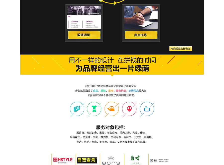 黑眼睛廣告為淘寶大學(xué)培訓(xùn)官網(wǎng)設(shè)計(jì)的電商視覺(jué)板塊